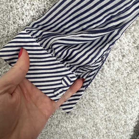 Lilly Pulitzer Blue Striped Long Sleeve Shirt Dress Size 6 - Picture 2 of 10
